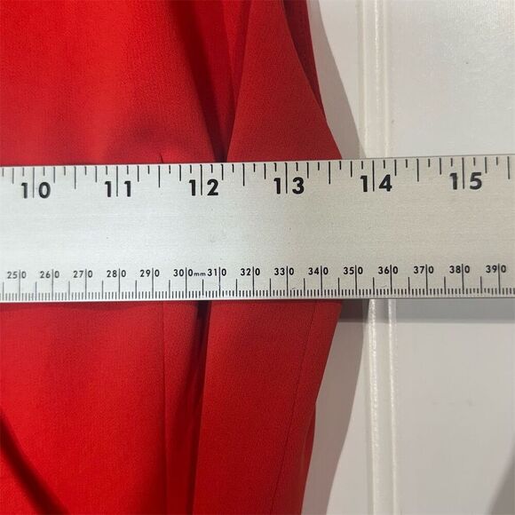 Alice + Olivia Red Flutter Sleeve Wrap Dress Size 4 Fit & Flare Lined Party Mini - Picture 3 of 8